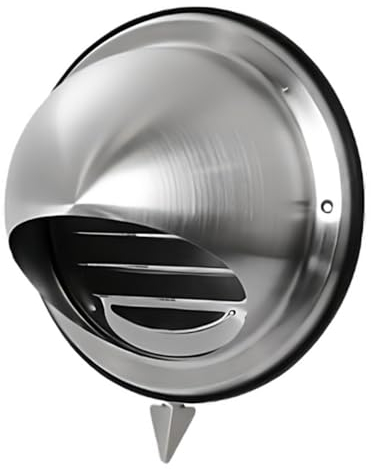 Hg hava Hotte d'air, grille de ventilation d'air fi 100, hotte d'aération murale et inoxydable, pour l'intérieur et l'extérieur, avec moustiquaire contre les insectes, le vent ou la pluie, diamètre :