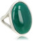Silberner Statement-Ring mit grünem Achat-Edelstein- Statement-Ring für Damen mit echtem Edelstein – zum Strahlen – ein echter Hingucker – erhältlich in Silber und Gold und verschiedenen Edelsteinen