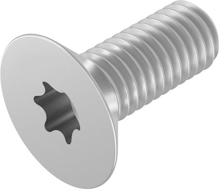 SECCARO Lot de 20 vis à tête fraisée M3 x 8 mm en acier inoxydable V2A VA A2, ISO 14581, six pans creux (TX), filetage complet