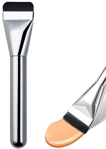 Foundation-Pinsel für flüssiges Make-up, Make-up-Pinsel, super flache Oberseite, dünn, spurlos