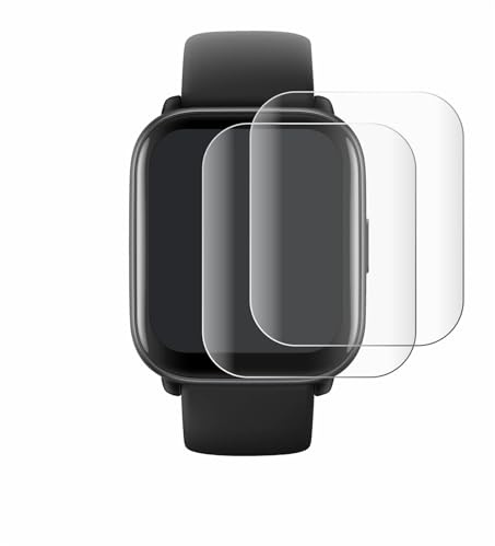 BROTECT Schutzfolie für Amazfit Active | 2 Stück Transparenter Displayschutz Made in Germany Klare Full-Screen Folie Full-Cover 3D Curved Montage Kit