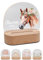 Bärenfreunde® - Personalisiertes Nachtlicht für Babys - Individuelle Nachttischlampe für Kinder - Personalisierte Geschenke Kinder - Babygeschenk - Geschenk zur Geburt (Pferdekopf Blumen)