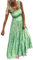 Générique Robe Femme Ete Mi Longue Robe Drapée À Bretelles Réglables Robe Trapèze Sexy À Fines Bretelles Robe Fleurie Française De Style Resort Robe De Plage Fluide, Vert, XXL
