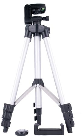 Treppiede Allungabile per Cellulari e Fotocamere, Testa a 3 Vie, Allungabile fino a 102 Cm.
