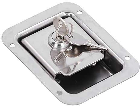 Serrure de Tiroir pour Caravane, Serrure de Porte de Remorque, Serrure D'armoire de Camping, Serrure de Boîte à Outils, Serrure à Poignée en Acier Inoxydable, Serrures de