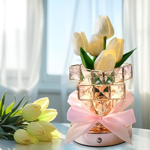 ONXE Geschenk für Sie, Geburtstagsgeschenk für Frauen/Mutter, 3-Farben dimmbares LED Touch Nachtlicht mit USB Aufladung Schlafzimmer Wohnzimmer Heimdekoration(Weiß)