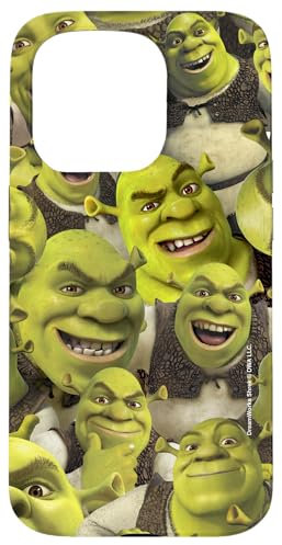 Hülle für iPhone 15 Pro Shrek Cool Epic All Shrek Faces Collage Logo