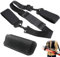 IKOPFLN Sangle de Ski Réglable - 1 Bandoulière Porte-Ski et 1 Sac pour Bâtons de Ski, Accessoires pour le Transport de Snowboards et Équipement de Ski. Conception Solide et Ajustable