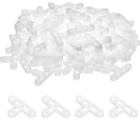 sourcing map 200pcs Tile Spacers 8mm Hard Plastic t Type Tiles Leveler Spacer Installation Ceramic Spacing Clips for Wall Floor