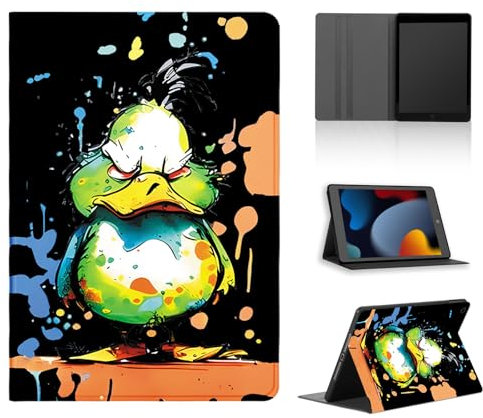 Funda Tablet para Samsung Galaxy Tab A 10,1 SM-T510/T515 2019, Carcasa Lindo Anime Manga Motifs Diseño de Cubierta Protectora Plegable Cuero de PU con Función de Soporte Protectora Tablet Case, Duck