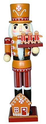 Alipis Gingerbread House Ornaments Wood Chef Nutcracker Christmas Decorations Gingerbread Man Nutcracker Figure for Christmas Tree Hanging Indoor