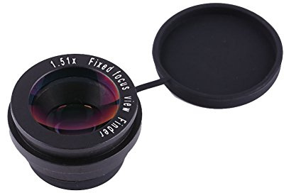 RASTKY 1,51-fache Sucherokularlupe mit Festem Fokus, 15 Mm Höhe, Guter Helfer mit 6 Montagebasen für DSLR-Kamera, Schwarz, Spot-Szenen für -Kameras. Sucherokular, Augenmuschel