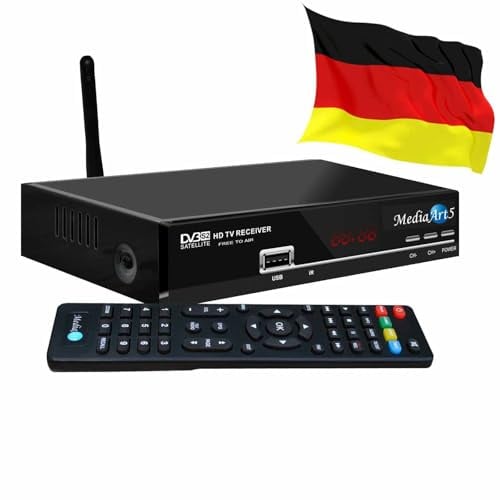 Sat Receiver Mediaart -5 WLAN programmiert Deutsche Senderliste Astra HD 2xUSB YouTube DVB-S2 FTA Scart HDMI