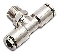 Pangocho Raccordo pneumatico a sgancio rapido in ottone nichelato a pressione Connettori pneumatici BSPT M5 1/8'' 1/4'' 3/8'' 1/2'' maschio(6-04 (6mm-1l2),PB)