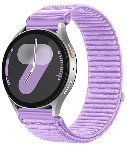 Nylon 20mm Uhrenarmband Kompatibel mit Samsung Galaxy Watch 7/6/5/4 40mm 44mm Armband Kompatibel mit Huawei Watch GT3 GT2 42mm /Forerunner 165 158 Vivoactive 6 5 3