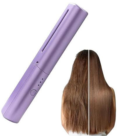 Ceramic Hairdressing Comb - 3 Levels Hair Straightening Brush Tool, Portable USB Rechargeable | Hairdressing Comb For Travel Holiday Festival Salon Home Wedding Bridal Spa Grooming Party Summer Daily
