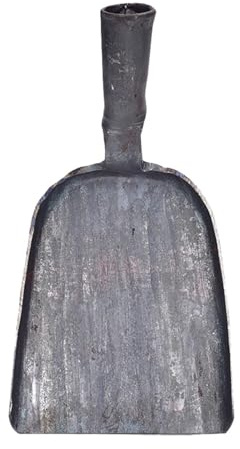 DOITOOL Pala per Stufa in Ferro Battuto Piccola Pala per Cenere per Stufa Manico Corto Paletta Piatta in Metallo per Raccolta Cenere e Carbone Uso Domestico e per Bracieri