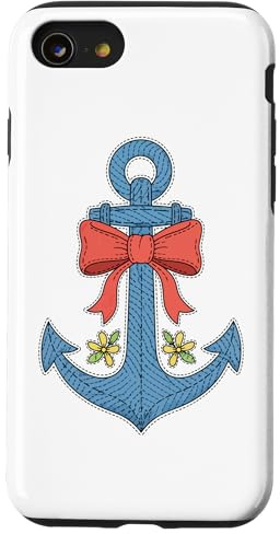 Cute Nautical Bow Anchor with Stitch Details Case for iPhone SE (2020) / 7/8
