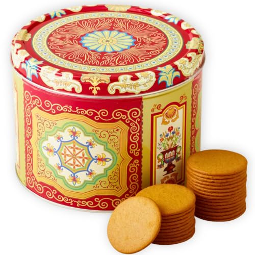 Nyakers Gingerbread Snaps Cookie Tin, Finest Ginger Snaps Original Flavor Swedish Cookie, 750 g - 26.45 oz - 1.65 lbs, With Protective Insert