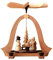Rudolphs Schatzkiste Pyramide mit Weihnachtsfiguren Natur HxBxT 26x23x20cm NEU Weihnachtspyramide Tischdekoration Holzpyramide Tischpyramide Dekoration Weihnachten Wärmespiel Lichter Figur Holz