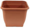 greemotion Pflanzkübel Pia Terrakotta - Blumentopf 33x33cm - 14,5L Blumenkübel eckig - Übertopf UV-beständiger Kunststoff - Pflanztopf frostsicher - Pflanzgefäß mit Bodenlöchern - Pflanzen-Zubehör