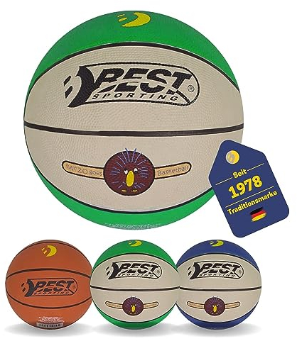 BEST SPORTING Mini Basketball Adventure I Basketball Größe 1 I Kleiner Ball in grün/Creme I Kinder Basketball mit 160 g I Basketball klein I Basketball Mini I Kleiner Basketball