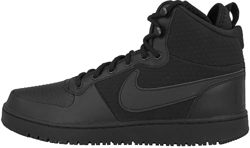 NIKE Men's Court Borough Mid Winter Fitness Shoes, Black, 6.5 UK
