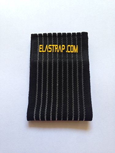 Bande Bandage Strap Sangle Elastique Scratch de Maintien pour Poche de Glace Gel Chaud Froid - Tailles et Couleurs au Choix (Bande Noir 40x7.5cm)