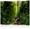 decomonkey Paravent Raumteiler Innen Landschaft 225x172 cm 5 Teilig Beidseitig Room Divider Wall Raumteiler Stehend Trennwand Sichtschutz Spanische Wand Sichtschutzwand Wohnzimmer Holz Wald