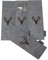Handwerk Gilde 4er Set Filz Bestecktaschen Hirsch hellgrau