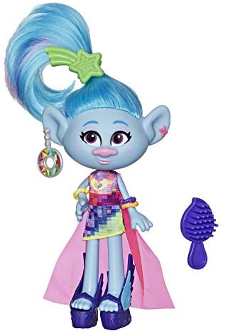 Hasbro Trolls DreamWorks Trolls Glamour Seide Fashion Puppe mit Kleid, Schuhen und mehr, inspiriert vom Film Trolls World Tour, Spielzeug für Mädchen ab 4 Jahren