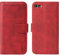 LOLFZ Wallet Case for iPhone 6 Plus 6S Plus, Vintage Leather Book Case with Card Holder Kickstand Magnetic Closure Flip Case Cover for iPhone 6 Plus 6S Plus - Red