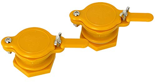 Tolegano Honig Abfüllhahn 2 Stück, Quetschhahn, gelb, Plastik, Honigeimer, lebensmittelecht, Bienen, Honig, Honigernte, Schleudern, Beekeeping, Honiggläser, Abfüllkübel