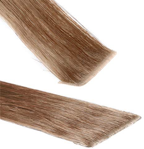 hair2heart Premium Invisible Tape Extensions Echthaar - 40 Tapes 60cm Honigblond