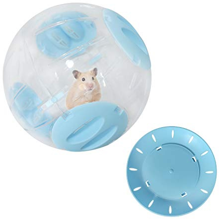 Andiker Laufrad für Hamster, kleines Haustier, Kunststoff, Jogging, Übungsspielzeug, Hamster, syrische Hamster (20 cm, blau)