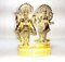 Laxmi Vishnu Idol Skulptur, 10,2 - 7,6 cm, Murti/Idol/Gott Murti/Messinggöttin Vishnu/Narayan-Statue für Zuhause Tempel