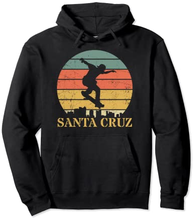 Santa Cruz CA Kalifornien Skater Skateboard Retro 80er Pullover Hoodie