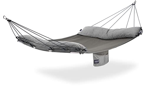 ENO SuperNest SL Hängematte – 1 bis 2 Personen Hinterhof-Hängematte – Outdoor-Terrassenmöbel für Hinterhof, Rasen oder Balkon – Kieselgrau