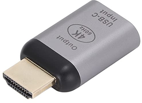 USB-C to HDMI Adapter, USB Type C to HDMI Adapter 4K@60Hz Male to Female Video Converter for Laptop, Tablet, Mobile Screen to HDTVs, Projectors, Monitors(Type-C female to HDMI male)