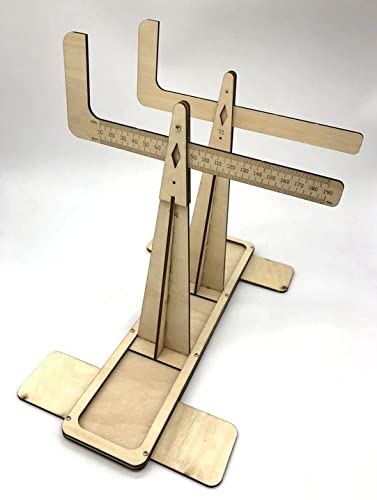 Modellbau Berthold Schwerpunktwaage für Modelle bis 5 kg, Lasercut, Aluminium, Silber