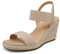 DREAM PAIRS Alpargatas Cuña Mujer de 8cm Sandalias Mujer Zapatos de Tacón Comodos Cordones Elasticas de Tobillo Verano,Size 40,Desnudo,SDPW222W