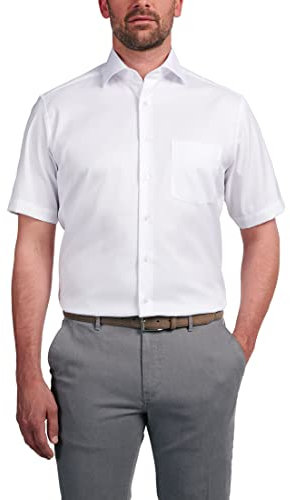 ETERNA Modern Fit Hemd Halbarm New Kent Kragen Blickdicht weiÃ Größe 45