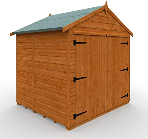 TigerFlex Shiplap Apex Bike Shed Timber Bike Store, Garden Storage 5 x 6 ft