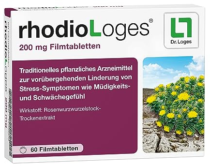 rhodioLoges® - 60 Filmtabletten - Traditionelles pflanzliches Arzneimittel zur vorübergehenden Linderung von Stress-Symptomen