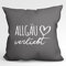 Huuraa Sofakissen Allgäu verliebt Geschenk 40x40cm mit Füllung Steel Grey Baumwolle Allgäu Mitbringsel