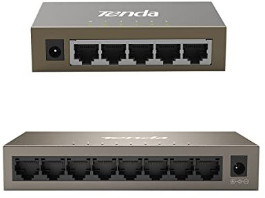 Tenda Switch Ethernet Gigabit 5 Porte & 8 Porte, Switch Gigabit RJ45, Adatto per Casa e Ufficio, Montaggio Desktop o a Parete, Plug & Play, Struttura in Acciaio, TEG1005D & TEG1008M