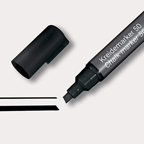 SIGEL BA180 Kreidemarker schwarz, Keilspitze 1-5 mm, abwischbar