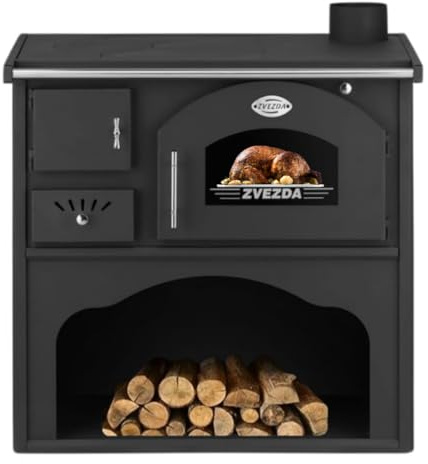 Holzofen-Kaminofen-Küchenofen ZVEZDA, Modell Classic GF- RIGHT 5.9kW