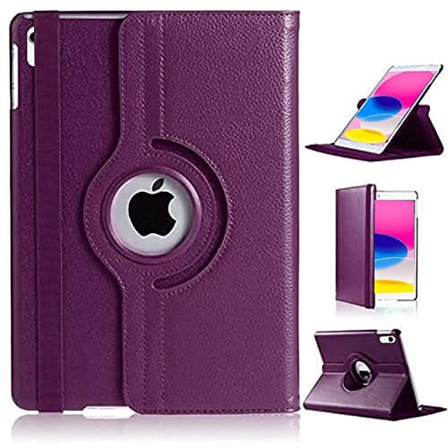 Case For iPad (A16) 11th Generation 2025 11 inch / 10th Generation 2022 10.9 inch Rotating Smart Folio Cover for iPad 2025/2022 11th/10th Generation (PURPLE)