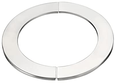 sourcing map Wand-Split-Flansch, 201 Edelstahl, runde Rosette für Rohre mit 125 mm Durchmesser